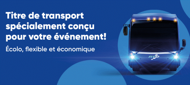 Laissez-passer Événement du RTC pour les organisateurs d'événements à Québec.