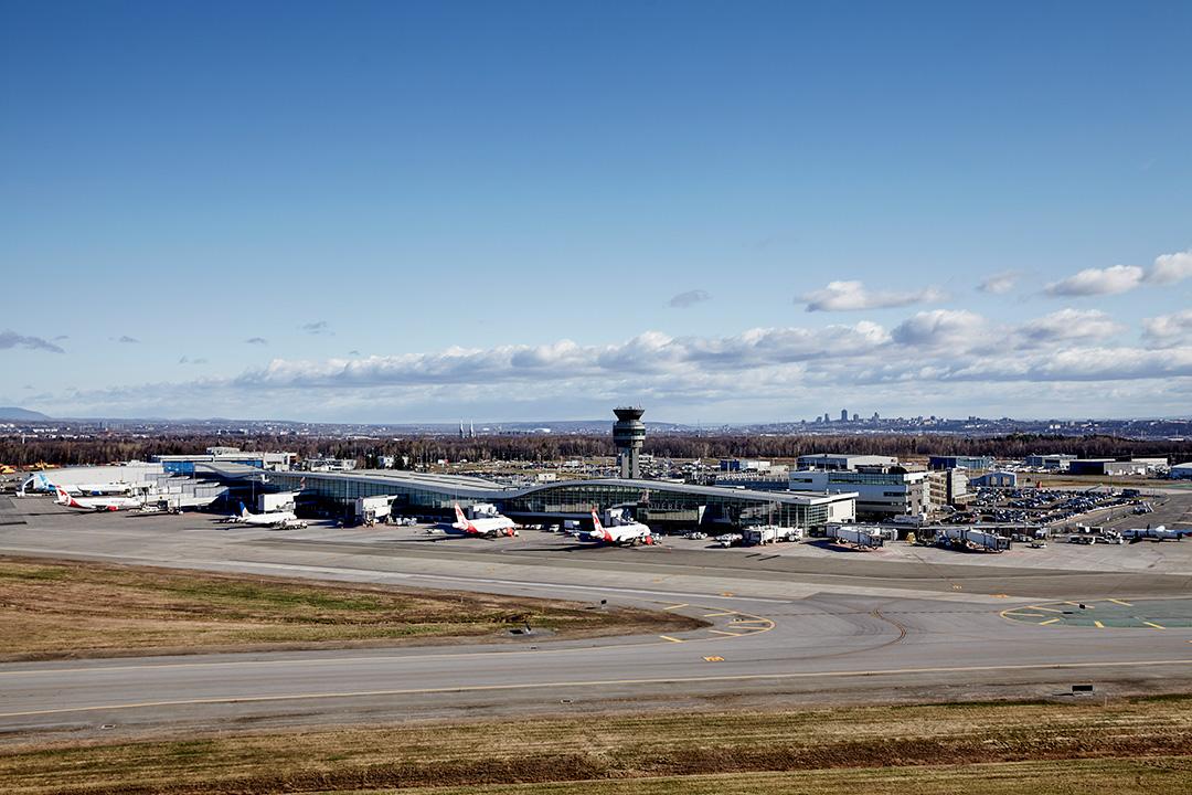 Outdoors view of Quebec City airport and its facilities