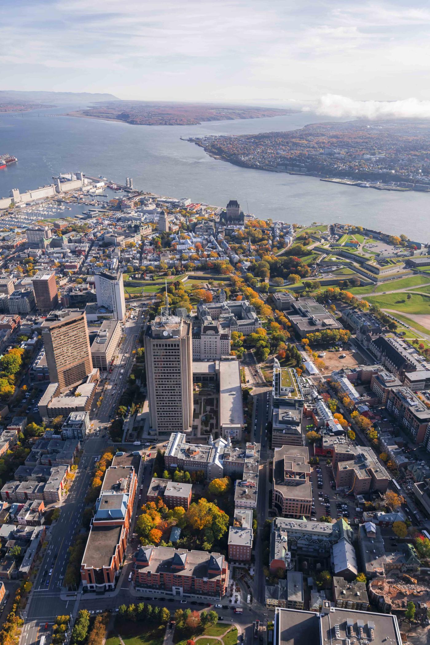 Vue aérienne de Québec