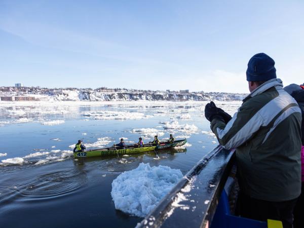 course-canot glace-ice-canoe