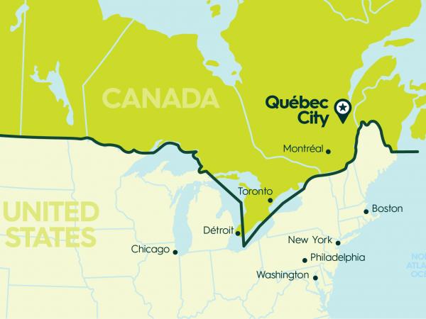 North America Map Québec City