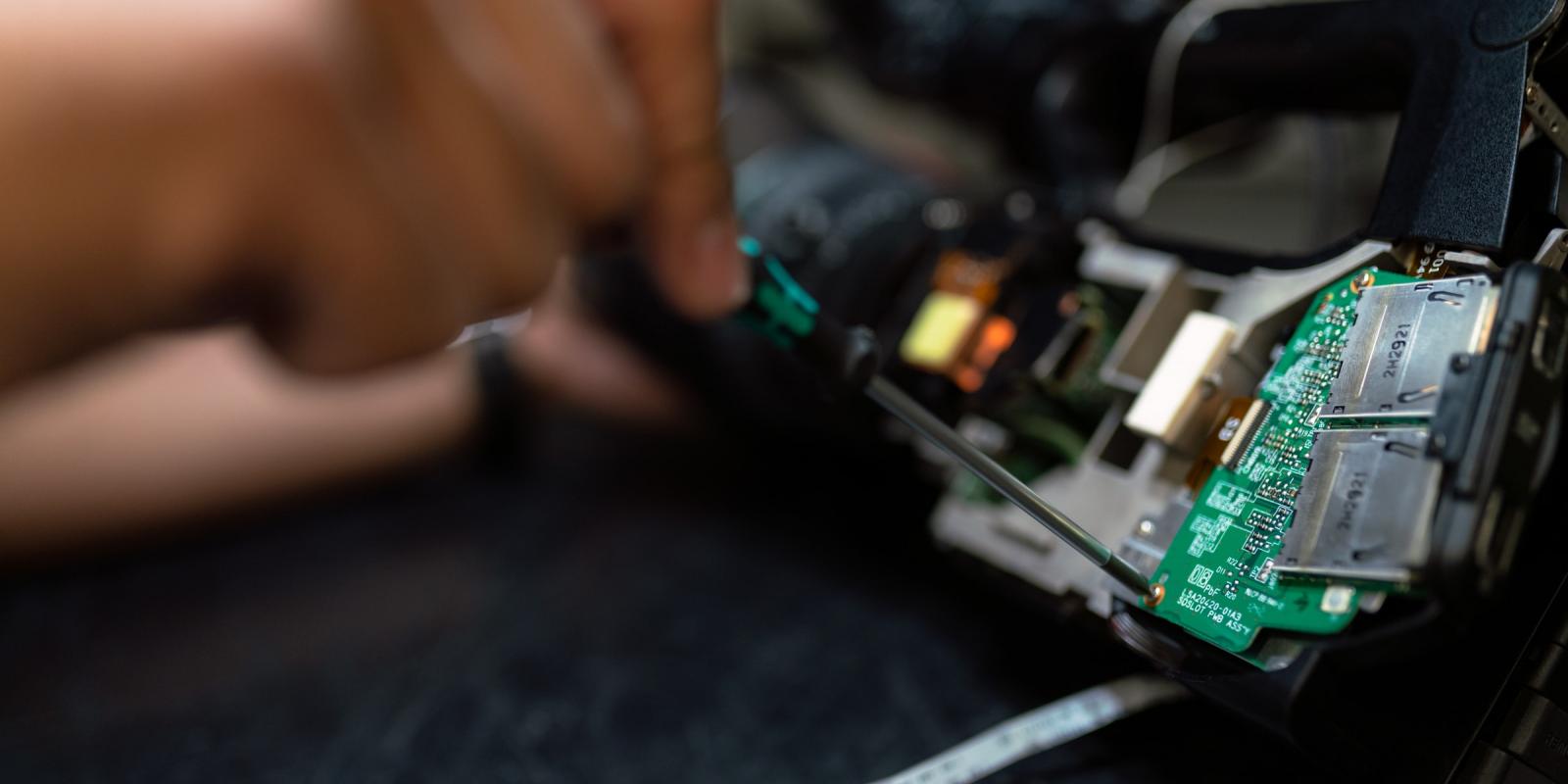 engineer working on a computer